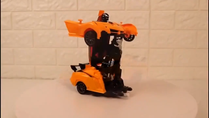 Transforming Police Car Robot Toy with Remote Control for Kids 6-10 Years - Battery Operated RC Vehicle