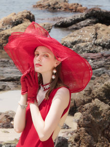 EE Fashion Fashion Three-Layer Linen Top Hat Casual Easiest for Match Cambric Girls Cap British Original Summer Womens Hat