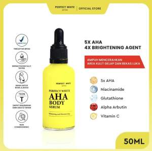 [FREE GIFT] PERFECT WHITE AHA Body Serum 50ML Whitening & Moisturizing | Serum Memutihkan Badan | Mencerahkan Badan