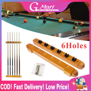 Billiard Pool Snooker Table Wall Mount Hanging Professional 6 Cue Sticks Solid Wood Rack Holder Billiard-Stick-Holder