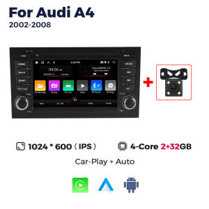 7inch Android Car Radio for Audi A4 S4 RS4 8E 2002-2008 Carplay Auto Video Player GPS Navigation Automotive Multimedia Audio GPS