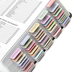 GUOUQNA Bible Tabs75 TabsColorfulLaminated Bible Tabs For Women And Men Bible Tabs For Study BibleBible Index Tabs