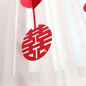 Wedding decoration wedding door curtain / 结婚用品 婚礼布置 植绒布拉花门帘6条装