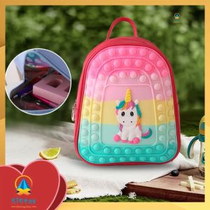 New Unicorn Silicone Backpack Kid Girls Fashion Leisure School Bag For Kids