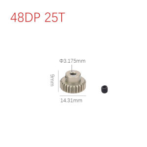 NEEBRC 48DP 3.175mm Shaft 13T-20T 21-30T 31T-48T Pinion Motor Gear for 1/10 RC Model Car Brushed Brushless Motor Accessories
