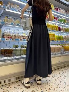 XIANYIJIAO | Chân Váy A-line Dáng Suông Cao Waisted Phong Cách Công Sở Có Nếp Li