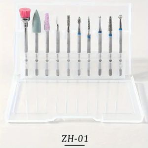 Lulaa | LULAA 10Pcs Nail Drill Bit Set Nail and Pedicure Tools Cuticle Cleaning Drill Bit Suitable for Gel Nail Polish Nail Art