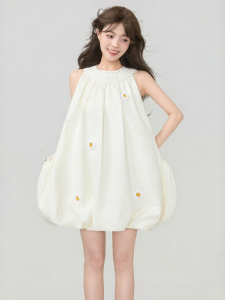 KEIKO | Floral Cloud Design Summer Short Dress Sleeveless