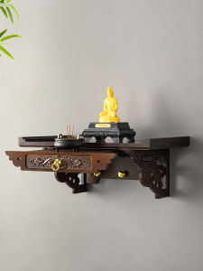 Wall-Mounted Small Buddha Niche Buddha Altar Offering Table Incense Altar Home Use God Niche Deity Position Bodhisattva Wealth God Father Guanyin Buddha Statue Offering