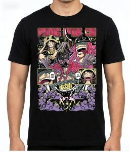 Bandai | "One Piece" T-shirt - Short Sleeve - Fashionable and Casual Design - Rulo and Rocku 2026 New Cotton Summer Men Tshirt