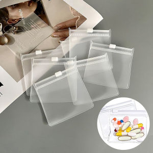 1/5/10pcs Reusable Clear Pill Bags Self Sealing Travel Medicine Organizer Storage Pill Pouch Bags Zippered Pill Pouch