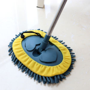 Kitchen Absorbent Mop For Home Dust Mop Kids Mop Bathroom Wipe the Tiles Dust Removal Retractable Chenille Small Mop