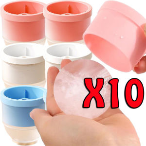 5pcs/10pcs Ice Spheres Mold / Round Ball Ice Cube Mold for Whiskey Cocktails Juice Beverages / Silicone Spherical Ice Mold Set / Large Round Ice Cube Maker