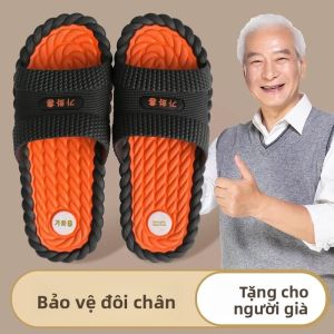 MONLEYTA | Dép đi trong nhà chống trượt mùa hè cho nam và nữ đế dày PVC thoải mái thoáng khí dùng trong nhà cho người cao tuổi