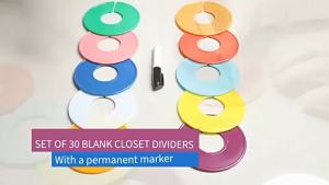 10/20/30pc Clothing Rack Size Dividers Round Hangers Closet Dividers Garment Tags Size Marking Ring for Clothes Stores or Home