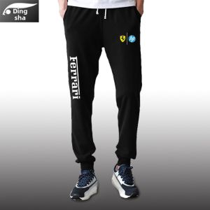 2025 Ferrari F1 Racing Team Uniform Formula One Casual Loose Fit Mens Long Pants Small Footed Sweatpants Youth Trendy Cotton