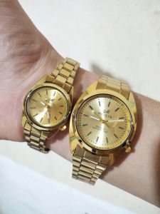 Jam Tangan Mewah Stainless couple waterproof gaya kasual