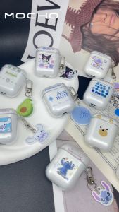 Mocho Hanya Case Untuk TWS i12 Pelindung Earphone casing Silikon Teransparan Motif Kartun