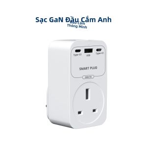 Ổ Cắm Thông Minh GIRIER Tuya 65W GaN Sạc Nhanh Với Cổng Type C & USB A Hỗ Trợ WiFi Chuẩn EU/US/UK/FR Hoạt Động Với Alexa