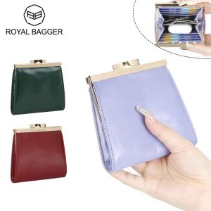 Royal Bagger Kiss Lock Credit Card Holder for Women: A Fashionable Short Wallet