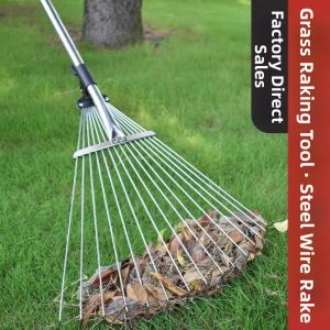 CHIZHIDU | Telescopic Leaf Rake Grass Sweeping Tool