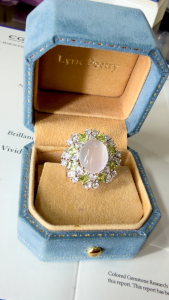 Montagne Jewelry Natural Moon Stone Ring Crystal Gem Inset Green Garden Design Fine Jewellery 925 Silver Ring