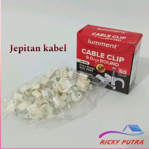 Lumment Jepitan Kabel Listrik 9mm Paku Beton Isi 50 Pcs Universal Plug Cord Length Under 3 Ft