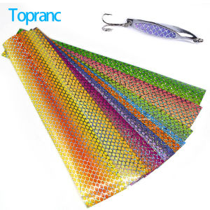 2Packs DIY Fish Scale Clear Film Lure Skin Film - Holographic Fish Scale Transfer Foil for Fishing Lures Lead Jigs Baits