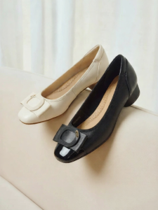 Reddragonfly | Soft Leather Chunky Heel Womens Shoes