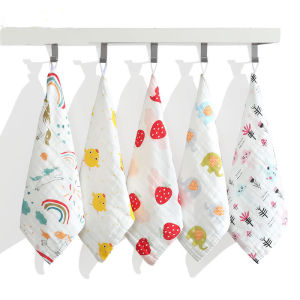 6 layers 25x50cm 100% Cotton Towel Baby Face Bath Newborn Towels Handkerchief Bath Washcloth