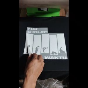 Cod kaos lengan panjang Yuk Sholat baju Santri Salafy Murah berkualitas cowok cewek katun tc 30s