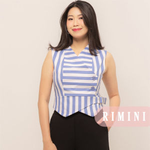 RIMINI - Atasan Katun Premium Tanpa Lengan Stripes Sleeveless Size XS-XL- Cerys Top 5240008