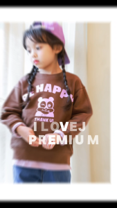 Kids’ Be Happy Longsleeve shirt – Korea’s Premium Kidswear by I LOVE J (Ages 4–7)
