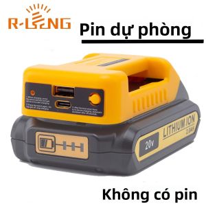 Sạc Dự Phòng Pin Lithium DeWalt 18V Với Cổng USB Và Type-C Để Sạc Nhanh Tương Thích Với Máy Tính Xách Tay Điện Thoại Di Động (không Bao Gồm Pin)