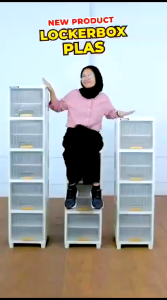 Container Lipat Platik Napolly Locker Box 3 Susun 5 Sekat LBP 1305 TP / 4 SUSUN 7 Sekat LBP 1407 TP - RD