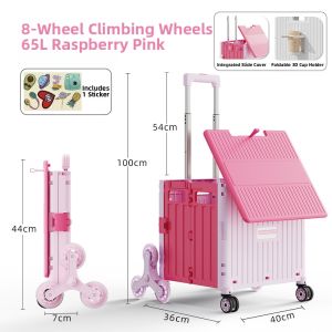 Foldable Portable Stair Climbing Plastic Trolley
