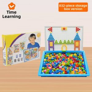 SHIGUANGXUE | Educational Toy for Children Aged 3-7 Mushroom Nails & Blocks Set