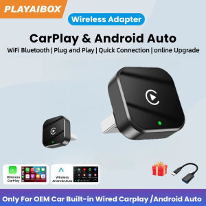 Carplay Wireless Android Auto Adapter Plug and Play Bluetooth 2In1 Dongle Connection OTA Update Universal For Wired Carplay Cars