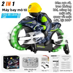 YILIXING | Đồ Chơi Xe Máy Điều Khiển Từ Xa 2-trong-1 Có Thể Bay và Di Chuyển Trên Đất với Hiệu Ứng Ánh Sáng
