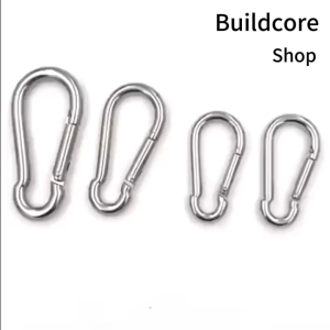 Stainless Steel 304 Spring Carabiner Snap Hook Keychain Quick Link Lock Buckle 4 / 5 / 6 / 8mm