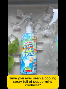 Cooling Spray Instant Cooling Spray Body Cooling Spray Cooling Products Instant Long-Lasting Cooling Spray Cools the Body Face Clothes DownSpray Refreshing Mint cooling spray to clothes