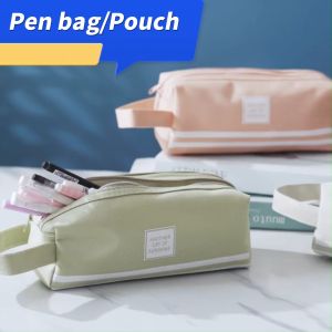 Large capacity pencil case with double pull-out pencil case portable zippered stationery Pouch bag