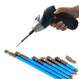 7Pcs Mata Bor Obeng Magnet PH2 Anti Slip Mata Obeng Bor Listrik PH2 Mata Bor Obeng Sekrup Magnet 25-150Mm Untuk Alat Pertukangan Mata Bor Obeng Hex Shank Listrik