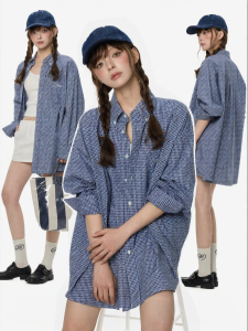 Turn Signal | Gingham New Casual Long Sleeve Women Shirt