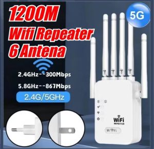 {COD} WiFi Repeater Penguat Sinyal Wifi 1200Mbps Wireless WiFi Signal Range Extender Signal Booster