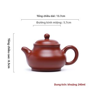 CANGHUTIANXIA | Bộ Trà Công Phu Tự Chế Từ Đất Sét Tím Yixing Zisha Nguyên Liệu Da Hong Pao