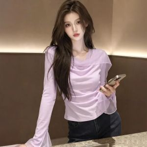 XUECAIQI | Stylish Lace Spliced T-Shirt for Women