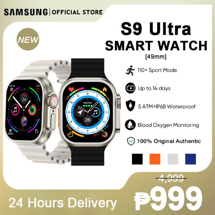 Samsung Smart Watch S9 Ultra Full Screen Smartwatch Couple watch Bluetooth Watch IOS Android Touch Screen Multifunction Sports Monitor Sleep Heart Rate Health Wireless charging Lazada PH