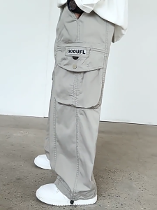 Korean Cargo Pants for Kids Boys 4 Pockets Fashion Baggy Jogger Pants for Kids Boys Jogging Pants High Qulity 6-12Y