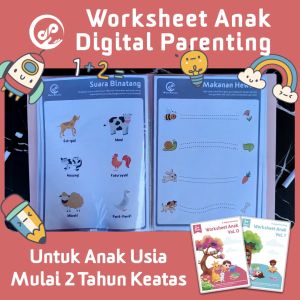 Worksheet Anak 2 Tahun - 3 Tahun - 4 Tahun Wipe and Clean 40 Halaman (Free Spidol)